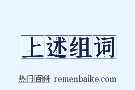 上述组词是什么意思的图片